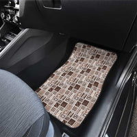 Vintage Aloha Block Quilt Car Mats Beige Inspired Lei Motifs - Polynesian Pride
