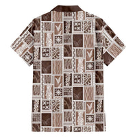 Vintage Aloha Block Quilt Family Matching Summer Maxi Dress and Hawaiian Shirt Beige Inspired Lei Motifs LT9 - Polynesian Pride