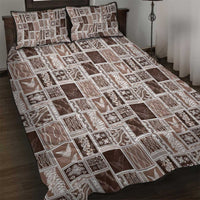Vintage Aloha Block Quilt Quilt Bed Set Beige Inspired Lei Motifs LT9 Beige - Polynesian Pride
