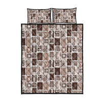 Vintage Aloha Block Quilt Quilt Bed Set Beige Inspired Lei Motifs LT9 - Polynesian Pride
