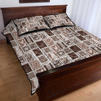 Vintage Aloha Block Quilt Quilt Bed Set Beige Inspired Lei Motifs LT9 - Polynesian Pride