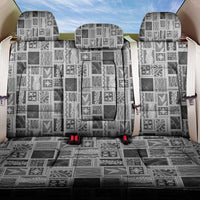 Vintage Aloha Block Quilt Back Car Seat Cover Black Inspired Lei Motifs - Polynesian Pride