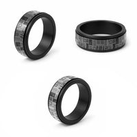 Vintage Aloha Block Quilt Spinner Ring Black Inspired Lei Motifs LT9 - Polynesian Pride
