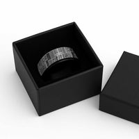 Vintage Aloha Block Quilt Spinner Ring Black Inspired Lei Motifs LT9 - Polynesian Pride