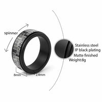 Vintage Aloha Block Quilt Spinner Ring Black Inspired Lei Motifs LT9 - Polynesian Pride