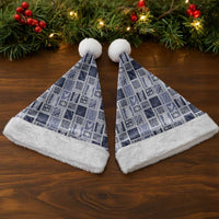Vintage Aloha Block Quilt Christmas Santa Hat Blue Inspired Lei Motifs LT9 - Polynesian Pride