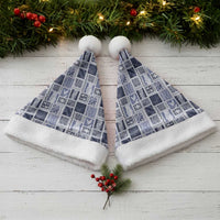 Vintage Aloha Block Quilt Christmas Santa Hat Blue Inspired Lei Motifs LT9 - Polynesian Pride