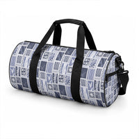 Vintage Aloha Block Quilt Duffle Bag Blue Inspired Lei Motifs LT9 - Polynesian Pride