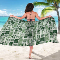 Vintage Aloha Block Quilt Sarong Green Inspired Lei Motifs LT9 - Polynesian Pride