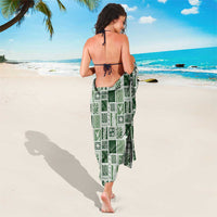 Vintage Aloha Block Quilt Sarong Green Inspired Lei Motifs LT9 - Polynesian Pride