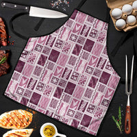 Vintage Aloha Block Quilt Apron Pink Inspired Lei Motifs - Polynesian Pride