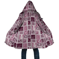 Vintage Aloha Block Quilt Cloak Pink Inspired Lei Motifs - Polynesian Pride