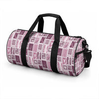 Vintage Aloha Block Quilt Duffle Bag Pink Inspired Lei Motifs LT9 - Polynesian Pride