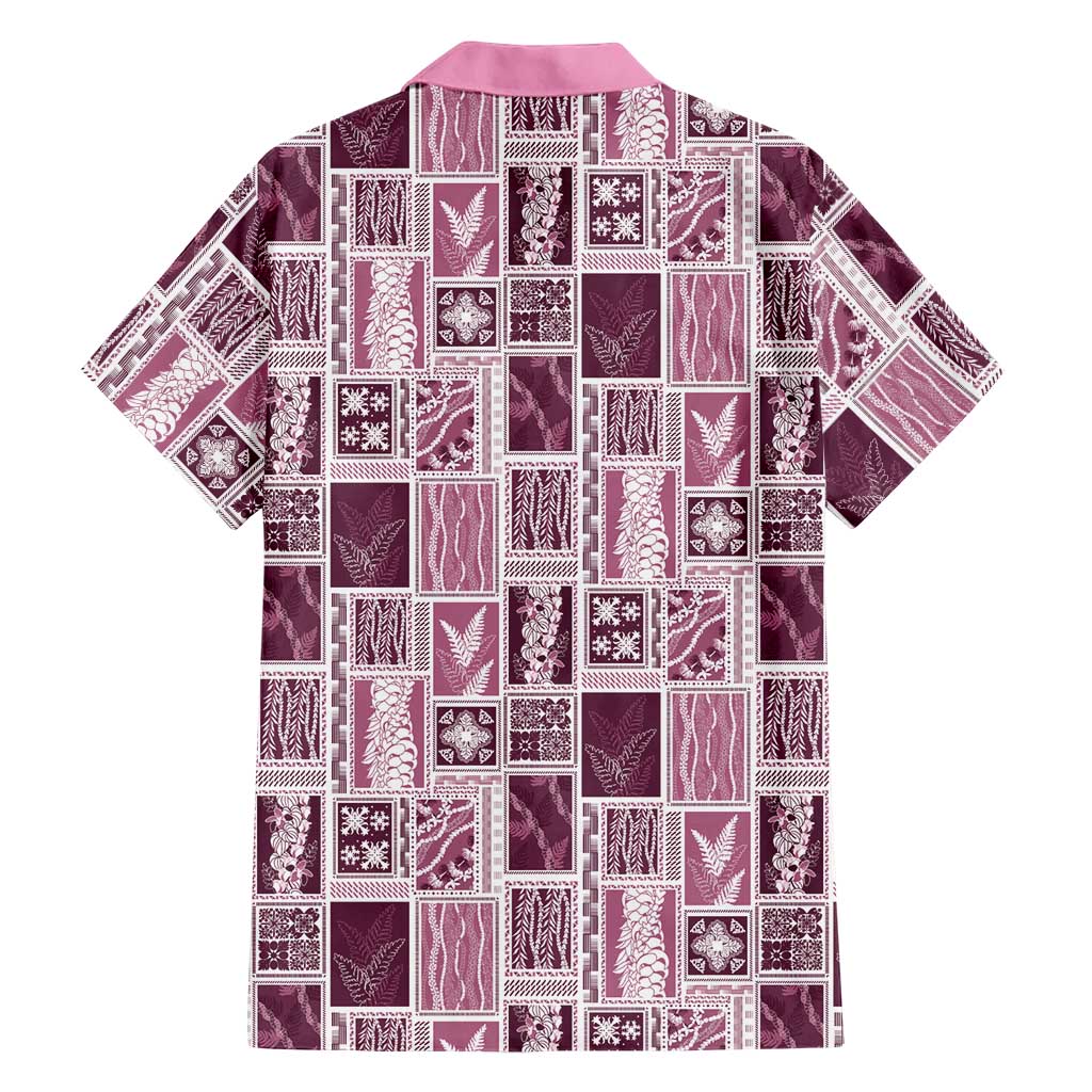 Vintage Aloha Block Quilt Family Matching Mermaid Dress and Hawaiian Shirt Pink Inspired Lei Motifs LT9 - Polynesian Pride