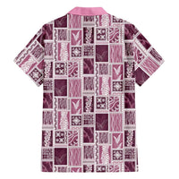 Vintage Aloha Block Quilt Family Matching Puletasi and Hawaiian Shirt Pink Inspired Lei Motifs LT9 - Polynesian Pride