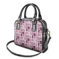 Vintage Aloha Block Quilt Shoulder Handbag Pink Inspired Lei Motifs LT9 - Polynesian Pride