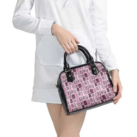 Vintage Aloha Block Quilt Shoulder Handbag Pink Inspired Lei Motifs LT9 - Polynesian Pride
