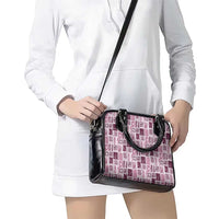 Vintage Aloha Block Quilt Shoulder Handbag Pink Inspired Lei Motifs LT9 - Polynesian Pride