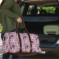 Vintage Aloha Block Quilt Travel Bag Pink Inspired Lei Motifs LT9 - Polynesian Pride