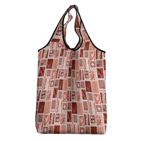 Vintage Aloha Block Quilt Grocery Bag Red Inspired Lei Motifs LT9 - Polynesian Pride