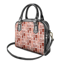 Vintage Aloha Block Quilt Shoulder Handbag Red Inspired Lei Motifs LT9 - Polynesian Pride