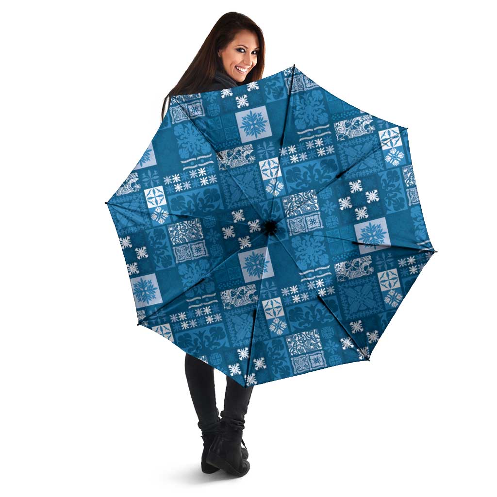 Vintage Hawaiian Quilting Patterns Umbrella Blue Style Tribal Fabric Patchwork - Polynesian Pride