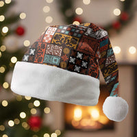 Vintage Hawaiian Quilting Patterns Christmas Santa Hat Brown Style Tribal Fabric Patchwork - Polynesian Pride