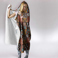 Vintage Hawaiian Quilting Patterns Hooded Blanket Brown Style Tribal Fabric Patchwork - Polynesian Pride