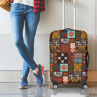 Vintage Hawaiian Quilting Patterns Luggage Cover Brown Style Tribal Fabric Patchwork LT9 - Polynesian Pride