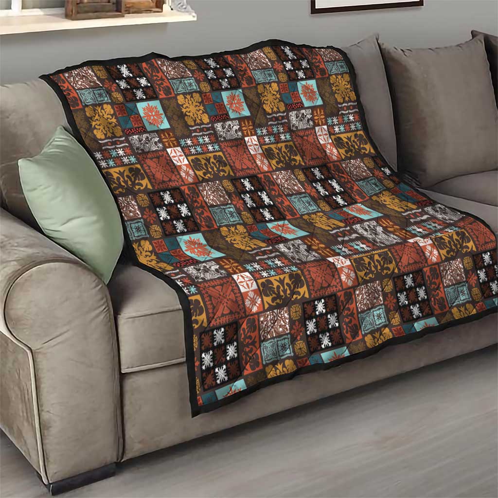 Vintage Hawaiian Quilting Patterns Quilt Brown Style Tribal Fabric Patchwork - Polynesian Pride