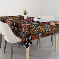Vintage Hawaiian Quilting Patterns Tablecloth Brown Style Tribal Fabric Patchwork - Polynesian Pride