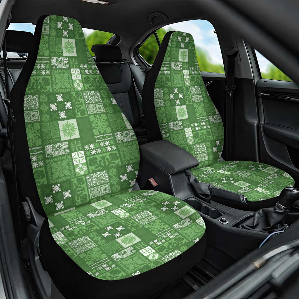 Vintage Hawaiian Quilting Patterns Car Seat Cover Green Style Tribal Fabric Patchwork - Polynesian Pride
