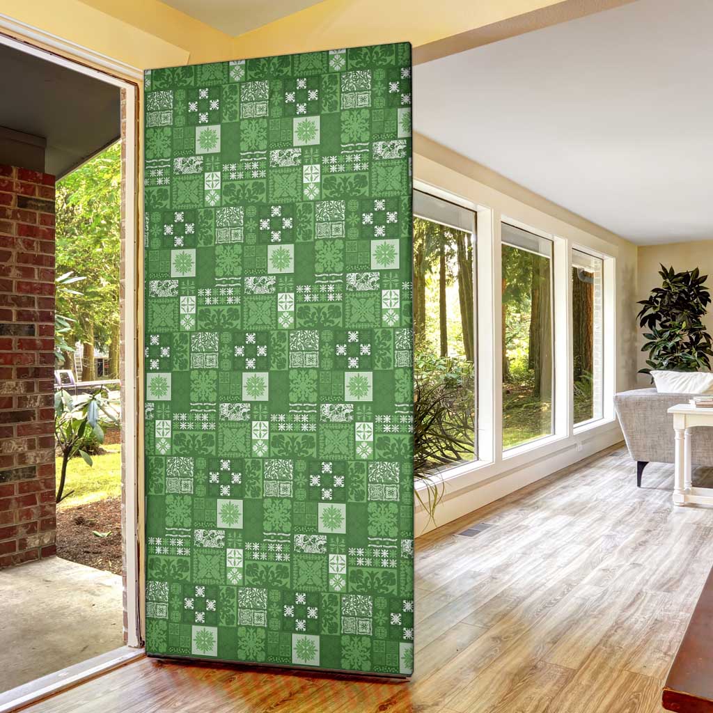 Vintage Hawaiian Quilting Patterns Door Cover Green Style Tribal Fabric Patchwork LT9 - Polynesian Pride