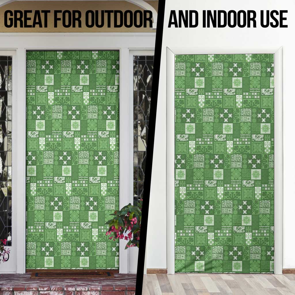 Vintage Hawaiian Quilting Patterns Door Cover Green Style Tribal Fabric Patchwork LT9 - Polynesian Pride