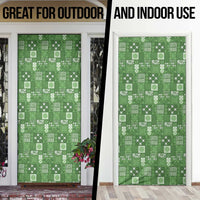 Vintage Hawaiian Quilting Patterns Door Cover Green Style Tribal Fabric Patchwork LT9 - Polynesian Pride