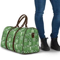 Vintage Hawaiian Quilting Patterns Travel Bag Green Style Tribal Fabric Patchwork LT9 - Polynesian Pride