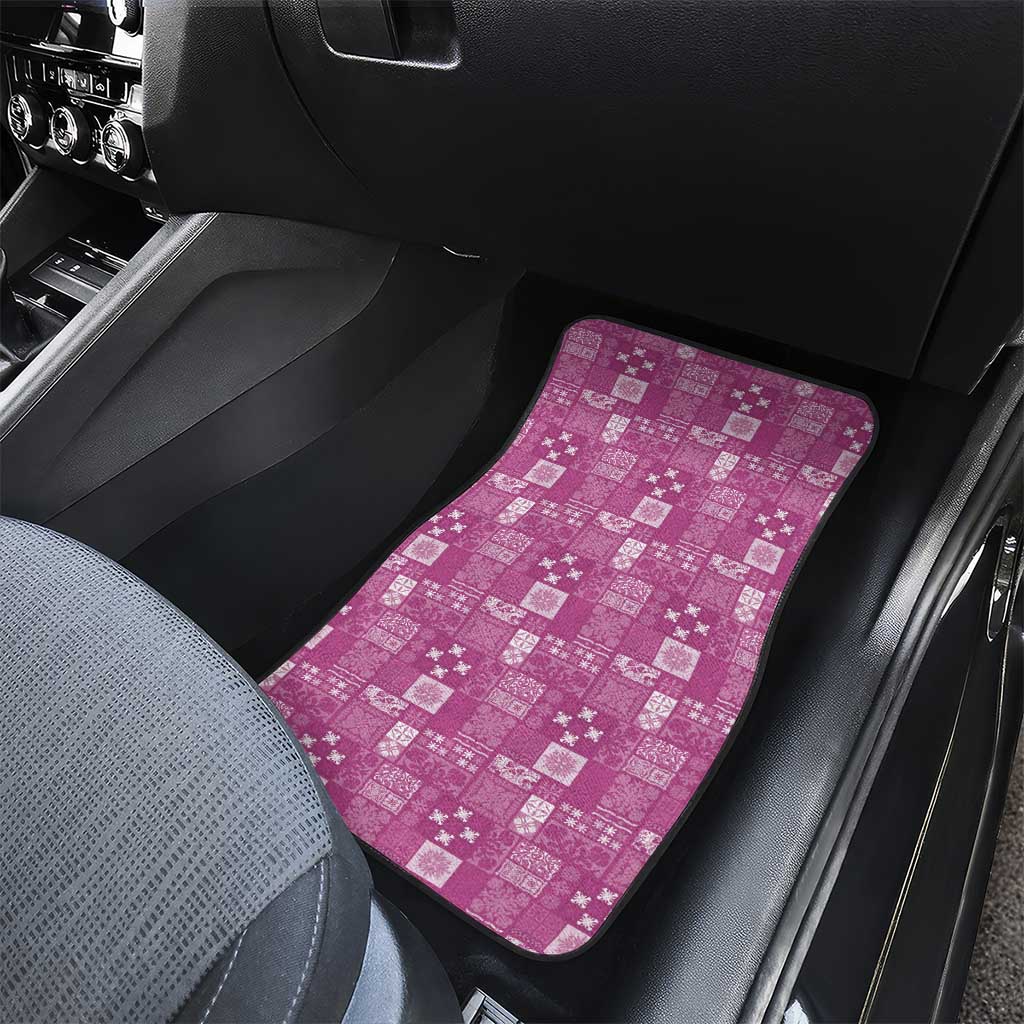 Vintage Hawaiian Quilting Patterns Car Mats Pink Style Tribal Fabric Patchwork - Polynesian Pride