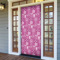 Vintage Hawaiian Quilting Patterns Door Cover Pink Style Tribal Fabric Patchwork - Polynesian Pride