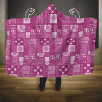 Vintage Hawaiian Quilting Patterns Hooded Blanket Pink Style Tribal Fabric Patchwork LT9 - Polynesian Pride