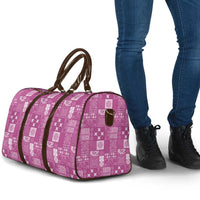 Vintage Hawaiian Quilting Patterns Travel Bag Pink Style Tribal Fabric Patchwork - Polynesian Pride