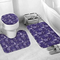 Vintage Hawaiian Quilting Patterns Bathroom Set Purple Style Tribal Fabric Patchwork - Polynesian Pride