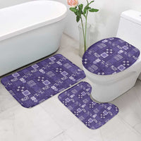 Vintage Hawaiian Quilting Patterns Bathroom Set Purple Style Tribal Fabric Patchwork - Polynesian Pride