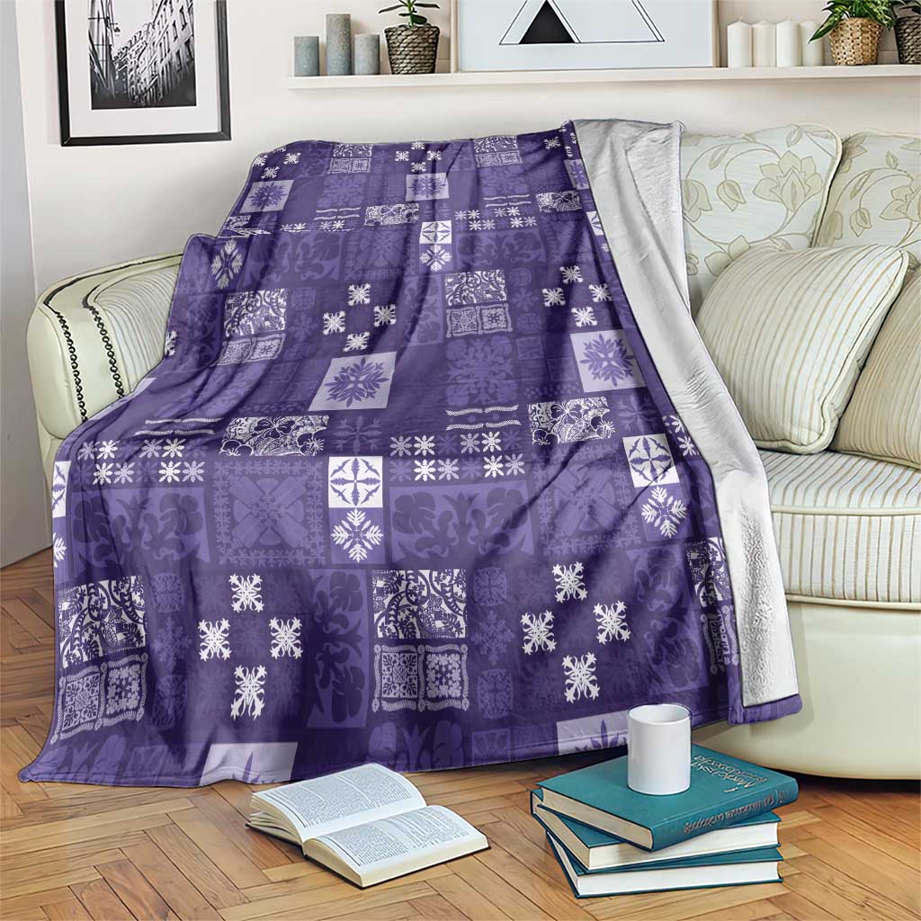 Vintage Hawaiian Quilting Patterns Blanket Purple Style Tribal Fabric Patchwork - Polynesian Pride
