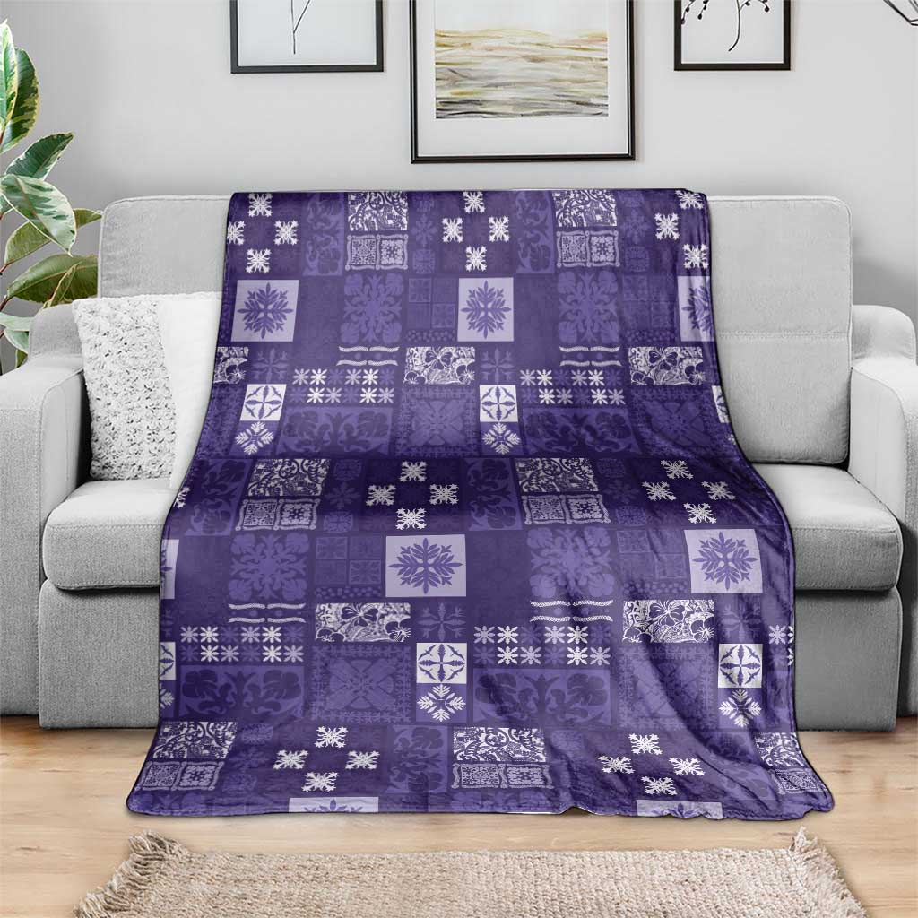 Vintage Hawaiian Quilting Patterns Blanket Purple Style Tribal Fabric Patchwork - Polynesian Pride