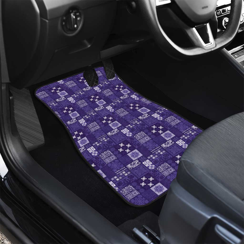 Vintage Hawaiian Quilting Patterns Car Mats Purple Style Tribal Fabric Patchwork - Polynesian Pride