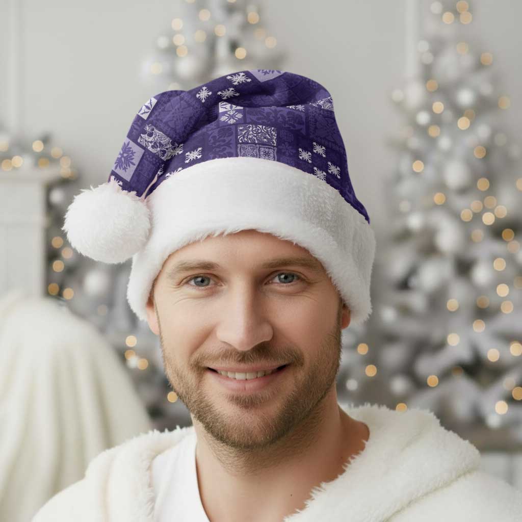 Vintage Hawaiian Quilting Patterns Christmas Santa Hat Purple Style Tribal Fabric Patchwork - Polynesian Pride