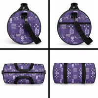 Vintage Hawaiian Quilting Patterns Duffle Bag Purple Style Tribal Fabric Patchwork LT9 - Polynesian Pride