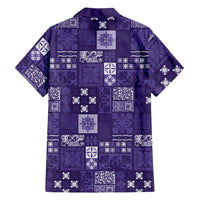 Vintage Hawaiian Quilting Patterns Family Matching Mermaid Dress and Hawaiian Shirt Purple Style Tribal Fabric Patchwork LT9 - Polynesian Pride