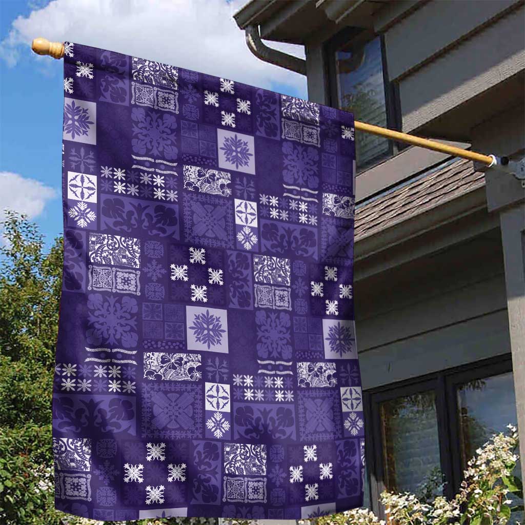 Vintage Hawaiian Quilting Patterns Garden Flag Purple Style Tribal Fabric Patchwork LT9 - Polynesian Pride