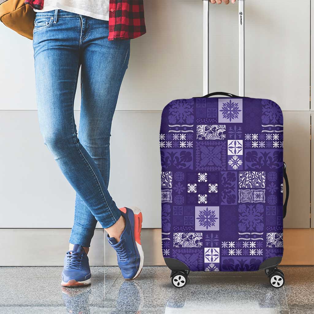 Vintage Hawaiian Quilting Patterns Luggage Cover Purple Style Tribal Fabric Patchwork LT9 - Polynesian Pride